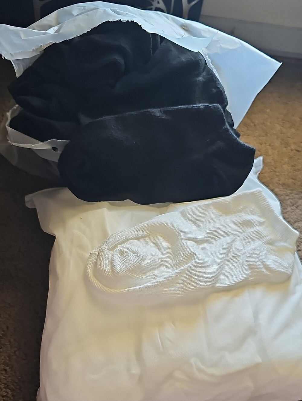 76 PAIRS! Cotton Ankle Socks - 38 White Pairs & About 38 Black Pairs (2-Pack)